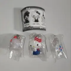 ガシャポン　モンチッチ×ハローキティ めじるしアクセサリー　3点