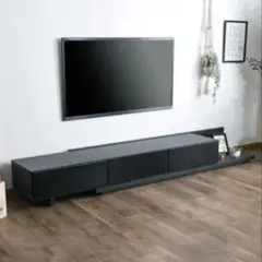 伸縮 テレビ台 ローボード ブラック ニトリ 180 ~ 300のサムネイル