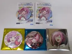 プロセカ　鳳えむ　グリ缶　5th　感謝祭　缶バッジ 特典ステッカー　カード