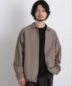 新品 ナノユニバース ストレッチワイドシャツブルゾン モカ Sサイズ 26SSのサムネイル