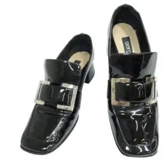 セルジオロッシ エナメルローファーメタルプレートシューズ SR1 SE96