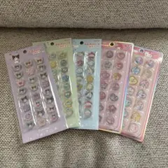 おはじきシール　5枚セット　サンリオ　キラコロ　おはじきふうシール