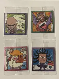 オーム／ゲダツ／サトリ／シュラ  ワンピースウエハースLOG7神官4枚セット