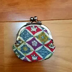 和風、和柄 コインケース　がま口小銭入れ　ミニ財布　多色幾何学模様