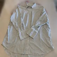 レトロガール　ストライプ長袖シャツブラウス 長袖ブラウス