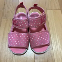 ピンク 水玉模様 サンダル 18.0cmのサムネイル