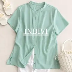 ✱2023SS✱ 【極美品】 INDIVI タックブラウス 定価14,930円のサムネイル