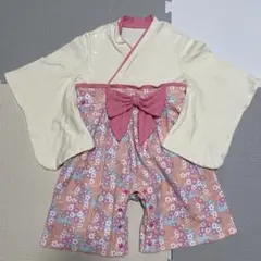 ベビー袴ロンパース 着物風 和装 80