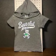 LITTLE BEAR CLUB フード付Tシャツ 100　日本製　綿100%のサムネイル