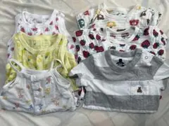 【6点セット】半袖3点ロンパース　袖なし3点　GAP有　50-60