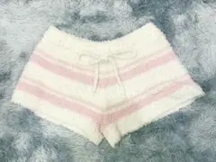 ジェラートピケ フワフワショートパンツ ホワイト・ピンク