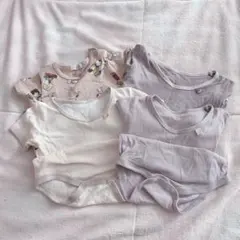 ベビー肌着 ロンパース　半袖　70cm 4点セット