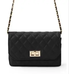 キルティングレザーチェーンショルダーバッグ