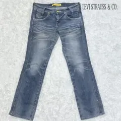 リーバイス ストレート デニム ジーンズ ヴィンテージ加工 ジッパーフライ M