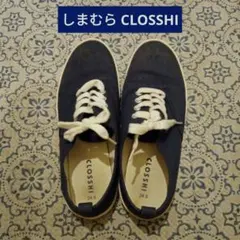しまむら CLOSSHI キャンバススニーカー ネイビー 紺　24.5cmのサムネイル