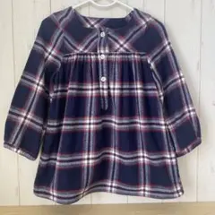 無印良品 チェック チュニック ワンピース 100