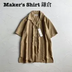 ✨新品✨鎌倉シャツ ピンタック オープンカラー 開襟 シャツ 半袖 レディースのサムネイル