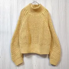 H&M ニット セーター カラシ色 М 厚手 冬 春 レディース ざっくり