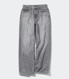 【新品未使用】UNIQLO / ワイドストレートジーンズ/丈長め 23