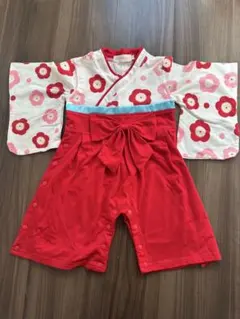 ベビー袴ロンパース　女の子　７０センチ