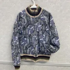 空 ku リバーシブル ジャケット ブルゾン ボア 総柄 鳳凰 ラインリブ Mのサムネイル