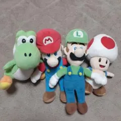 マリオ　ルイージ　キノピオ　ヨッシー ぬいぐるみ 4体セット　25cm
