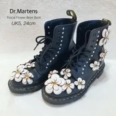 希少 入手困難 ドクターマーチン パスカルフラワー 3D 花 スタッズ UK5