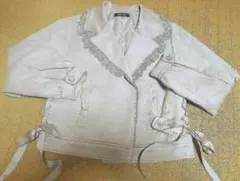 値下げ秋冬春大活躍ブルゾン 薄ピンク CHiP CLiP ショート丈 ライダース