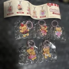 即購入◎バターベア アクリルゆらゆらマーカー めじるしチャーム全5種コンプリートのサムネイル