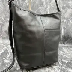 【美品】ear PAPILLONNER ショルダーバッグ 本革 レザー ブラック