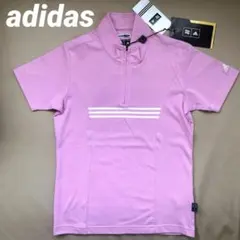 【未着用】adidasレディース半袖ハーフジップ モックネックシャツ サイズXS