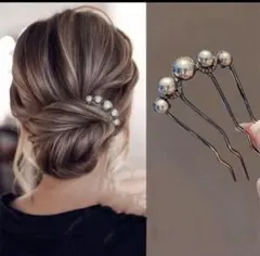 パール付きヘアコーム