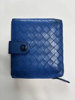 ボッデガヴェネタ　二つ折り財布　ブルー