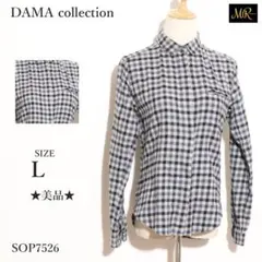 ★美品★ ダーマコレクション シャツ 長袖 ギンガムチェック柄 フェイクポケットのサムネイル