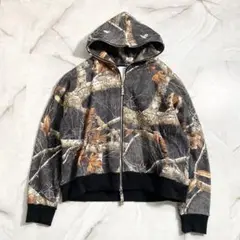 B17505 美品 セイントウッズ リアルツリーカモ ジップアップフーディ M