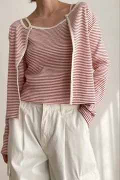 〔El mar〕エルマール　コットンリブボーダーアンサンブルのサムネイル