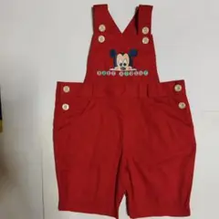 赤いミッキーマウスロンパース