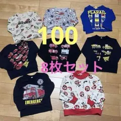 TOMICA プラレール ミッキー 車両デザイン 長袖カットソー 100 8枚