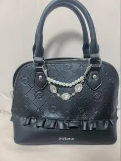NOEMIE ノエミー モノグラムエンボスリュック ビジュー パール 
