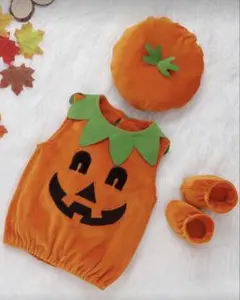 着画有りかぼちゃ コスチューム 帽子付き