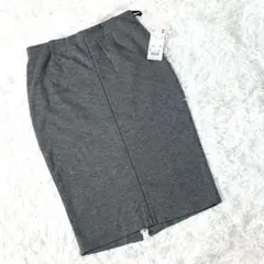 タグ付き　UNIQLO ユニクロ　ポンチペンシルスカート　ライトグレー S