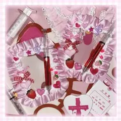 トレカケース♡ いちご ピンク 量産型 平成女児 ホイップデコ リボン ゆめかわ