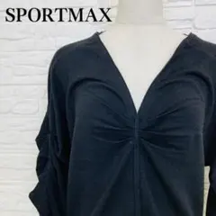 スポーツマックス ウール ニット Vネック フリル袖 L ブラック【100】のサムネイル