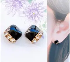 スクエアピアス2つセット