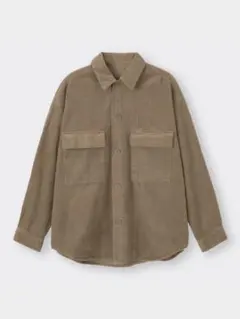 ジーユー GU コーデュロイシャツ オーバーサイズ　ベージュ