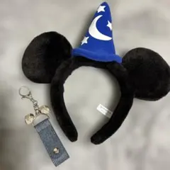ミッキー耳 魔法使いの帽子カチューシャとカチューシャホルダー