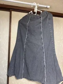 EGOIST グレー デニム ロングスカート Mのサムネイル