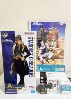 ジョジョ一番くじ、空条承太郎、イギー、 フィギュア 、トランプ、クリアポスター