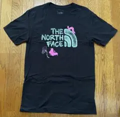 ノースフェイス　Tシャツ　ブラック　半袖　前面ロゴ　男女兼用　海外正規品　蝶々