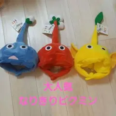 新品未使用品　ピクミン　なりきり帽子　3個セット　コンプリートセット